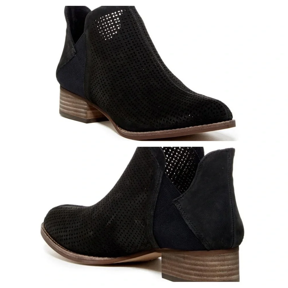 Vince Camuto Women's Black Celena Perforated Bootie size 6